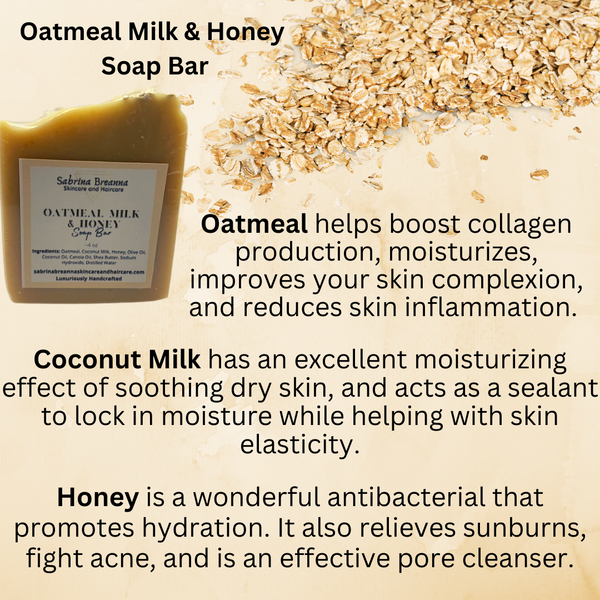 Oatmeal Milk and Honey Soap Bar