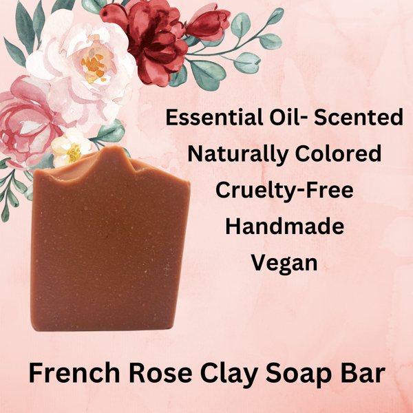 French Rose Clay Soap Bar