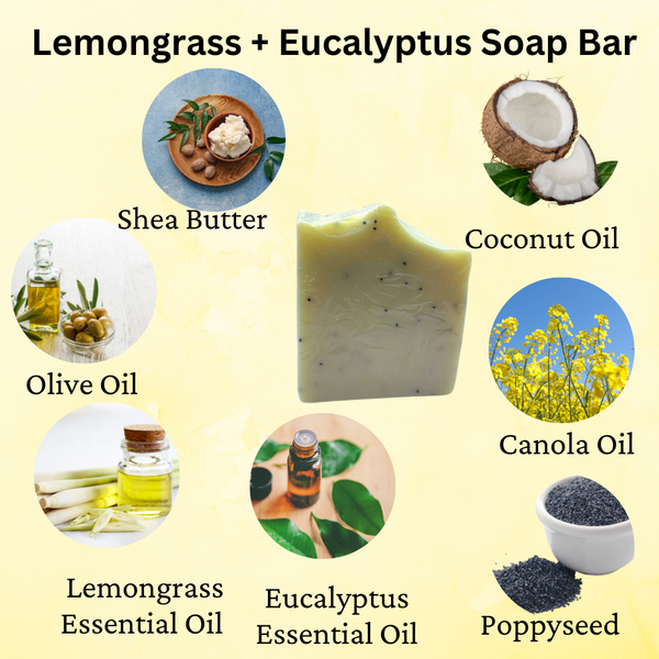Lemongrass + Euclayptus Soap Bar
